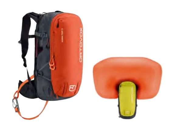 Ortovox LITRIC elektronisches Lawinenairbag-System – Detailansicht der Technologie