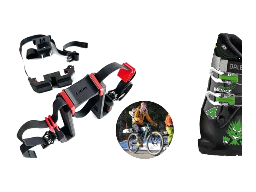 Cyclite Ski Rack/02 Skiträger für Fahrräder in Grau und Schwarz – Produktbild