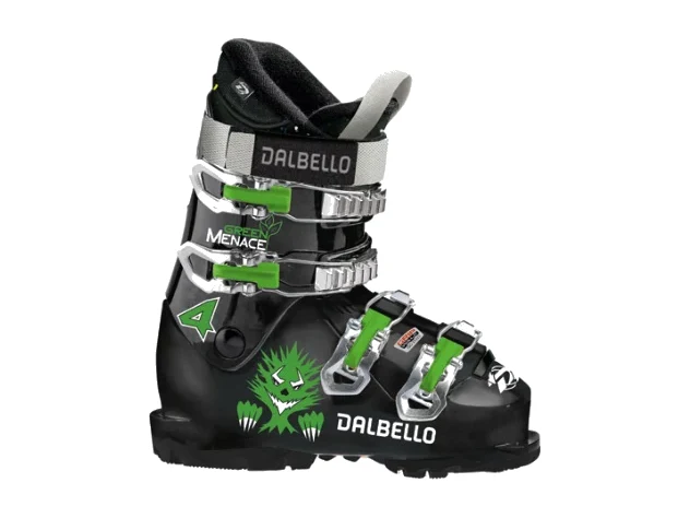 Dalbello Green Menace und Gaia Skischuhe für Kinder in Grün und Blau – Produktbild