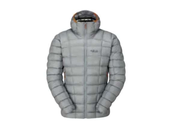 Rab Mythic G Jacket – Ultraleichte Daunenjacke in Schwarz für Alpinisten und Skitourengeher, exzellentes Wärme-Gewichts-Verhältnis.