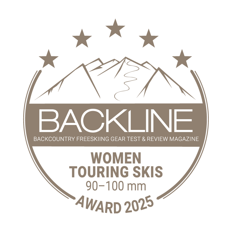 BACKLINE Touring Ski Award 2025 – 90–100 mm, Frauen, 5 von 5 Sternen