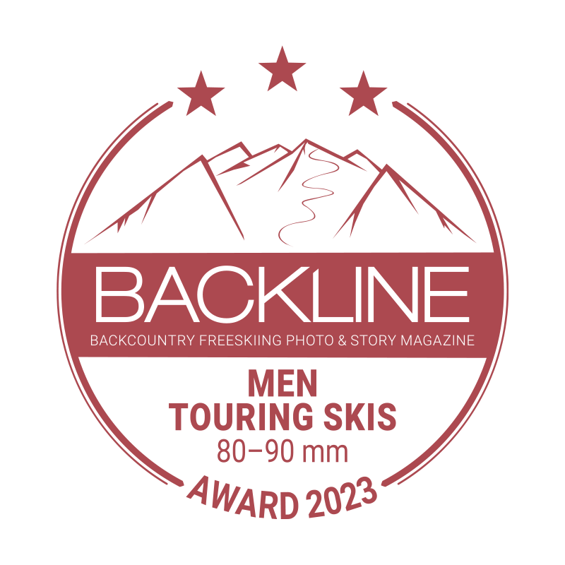 BACKLINE Touring Ski Award 2023 – 80–90 mm, men, 3 out of 4 stars
