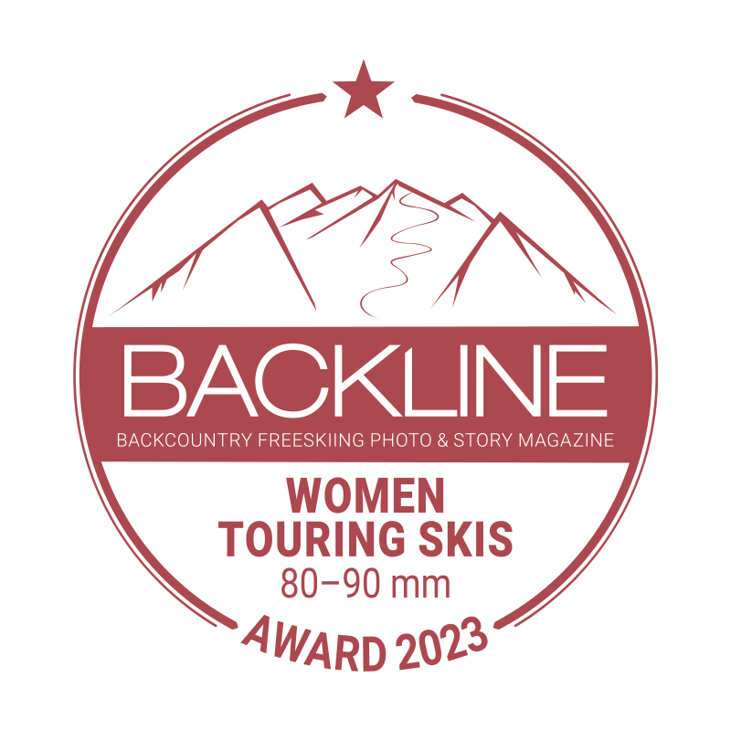 BACKLINE Touring Ski Award 2023 – 80–90 mm, women, 1 out of 5 stars