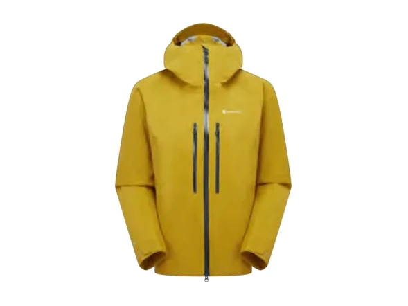 Montane Alta XT Hardshelljacke in Blau, Gore-Tex Pro Skitourenjacke. Produktbild auf neutralem Hintergrund.