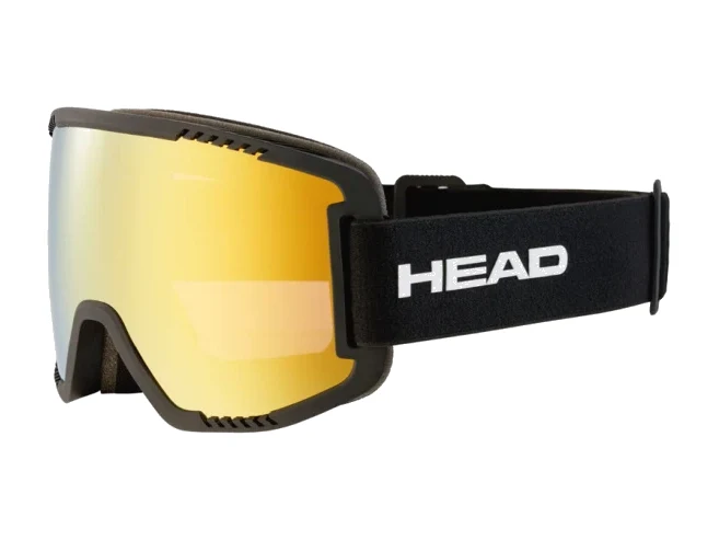 Head Contex Pro 5K Skibrille in Schwarz mit verspiegelter Scheibe, nah aufgenommen – Produktbild