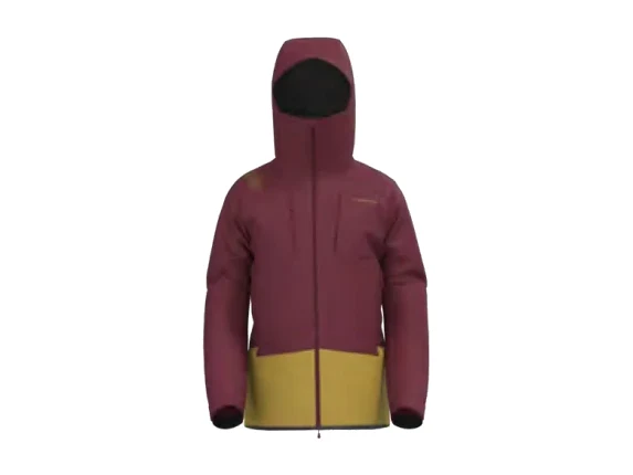 La Sportiva Sender GTX Performance Jacket in Dunkelblau, Gore-Tex Skitourenjacke. Produktbild vor neutralem Hintergrund.