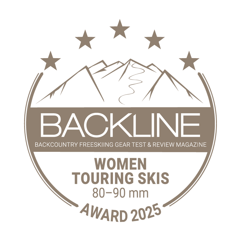 BACKLINE Touring Ski Award 2025 – 80–90 mm, Frauen, 5 von 5 Sternen