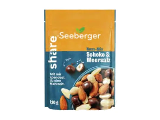 Seeberger Nuss-Mix Schoko & Meersalz Packung – Produktbild