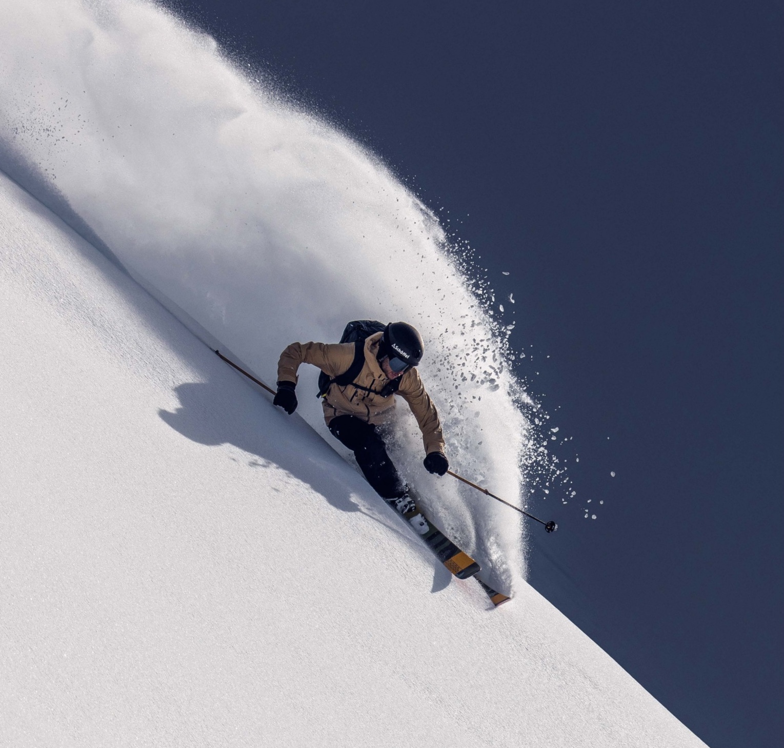Rappeling to the Powder Stash