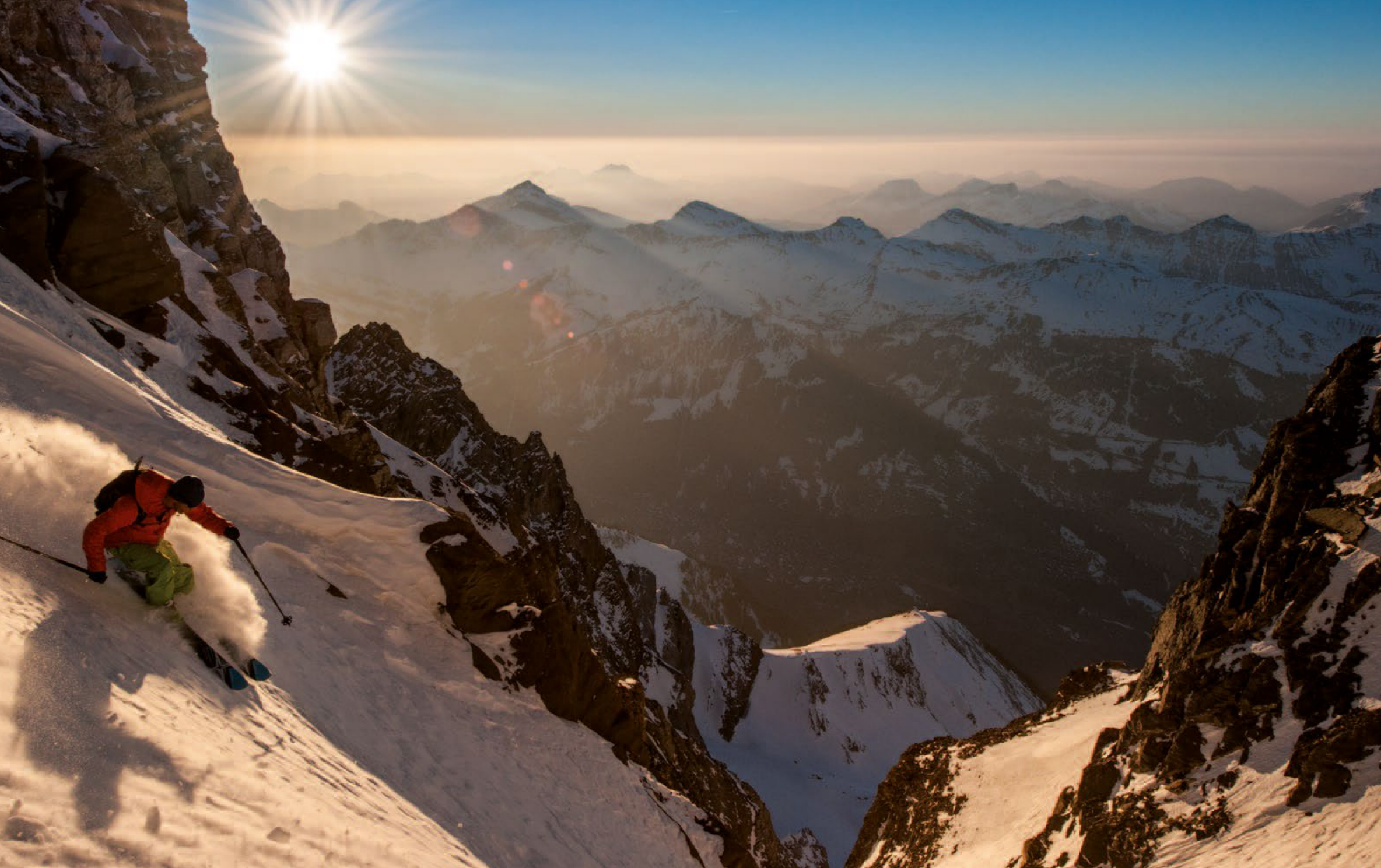 Skiing the Gate Keeper of the Valais