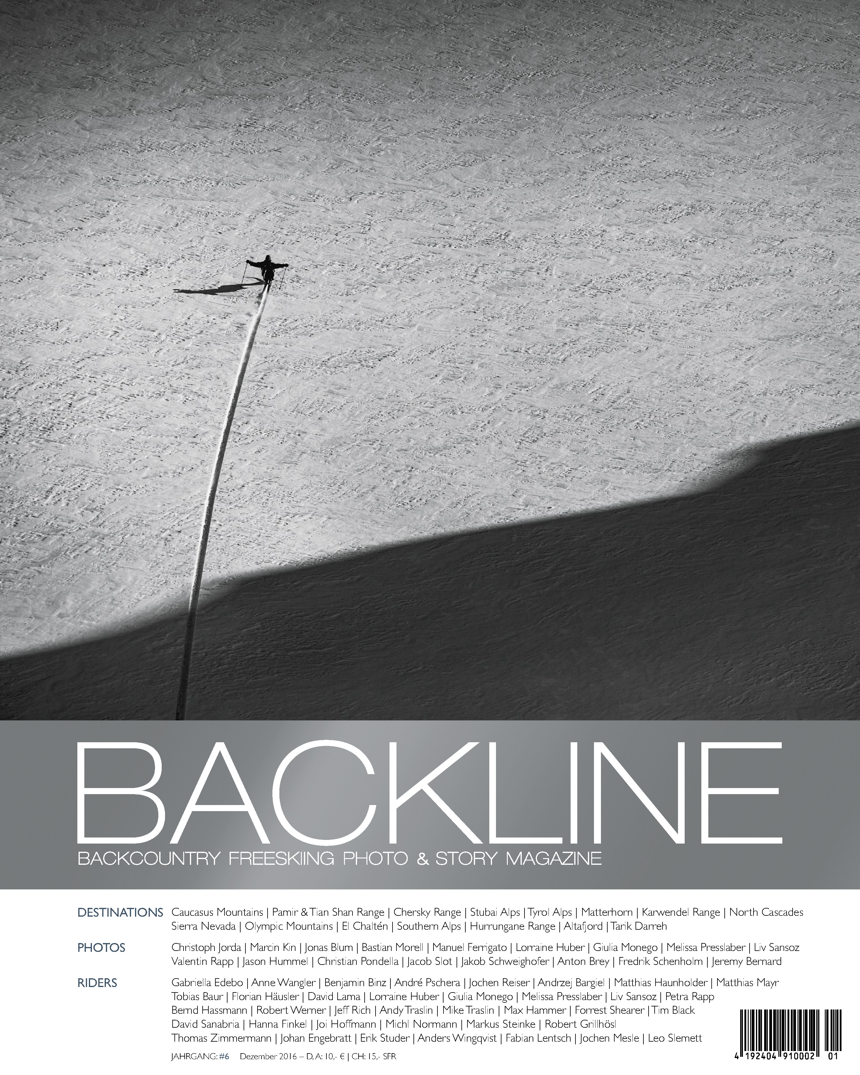 BACKLINE magazine 2016 cover