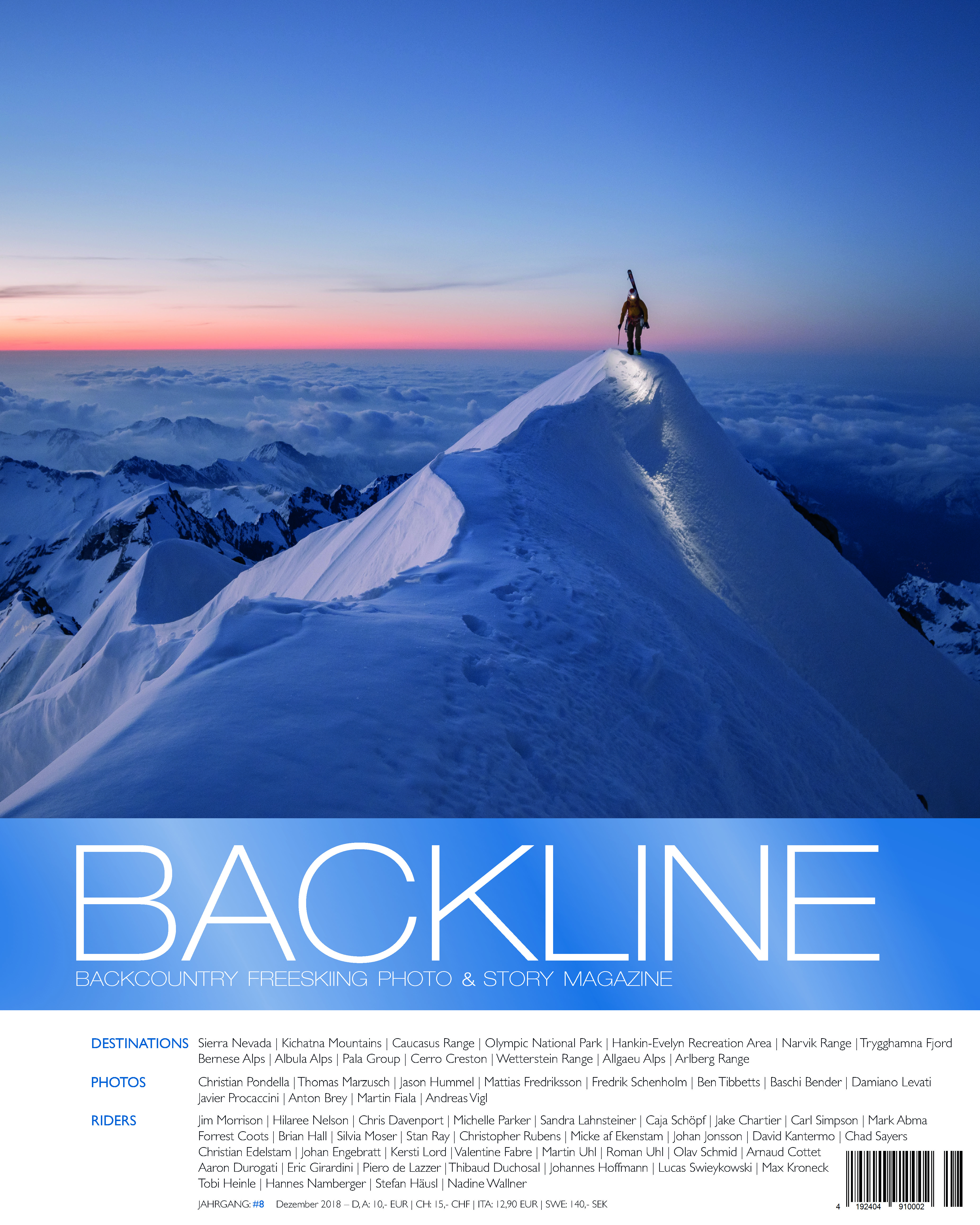 BACKLINE magazine 2018 cover
